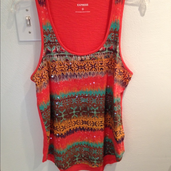 Express patterned tank top - Picture 1 of 2