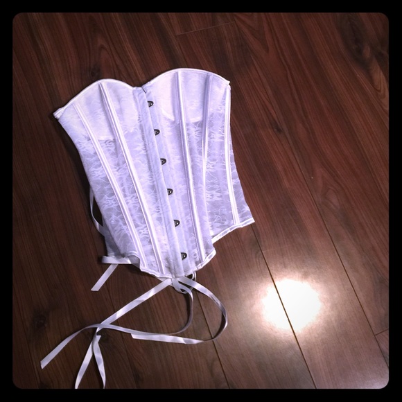 White lace corset