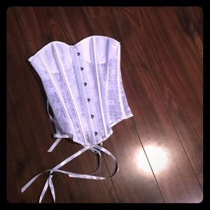White lace corset