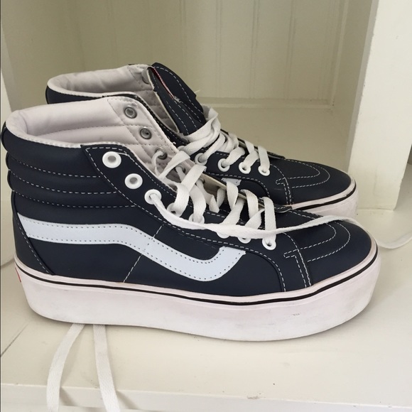 Navy Blue Platform Vans