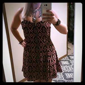 Aztec pink and black dress