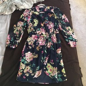 Short blue floral - never been worn