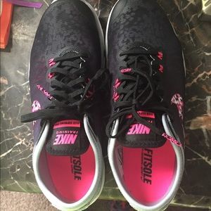 Nike fit sole running shoes.  Brand new worn 1 x
