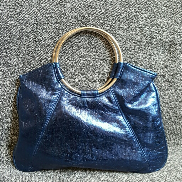 New Metallic blue handbag