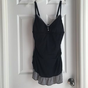 Black and White One Piece Swimsuit