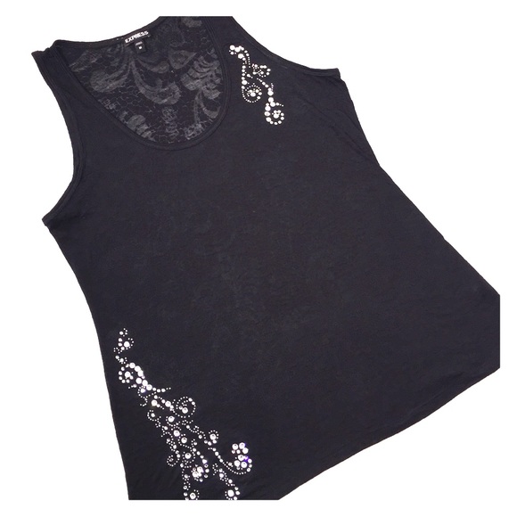 Express Sheer Bling Tank