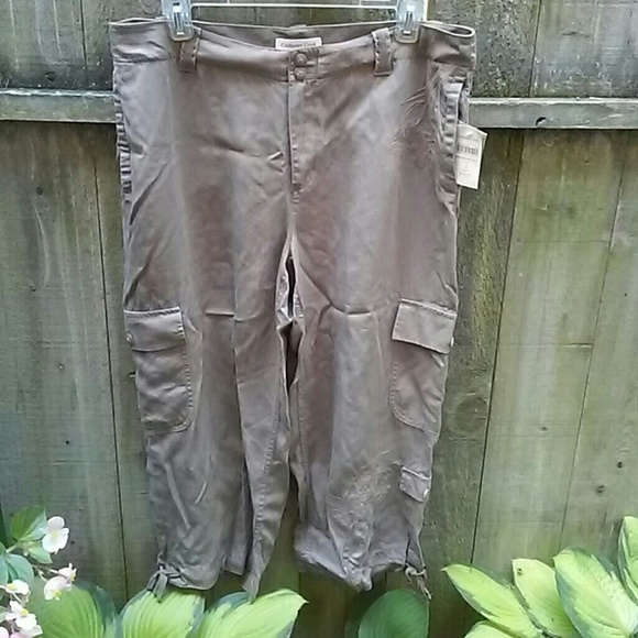 Embroidered Coldwater Creek Tencel cargo pants