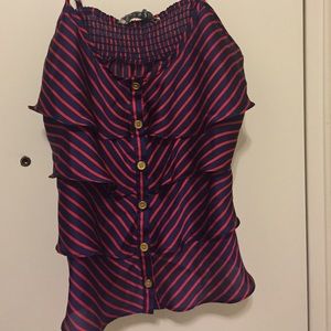Cute red & blue stripped top