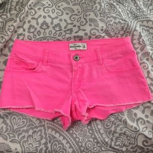 Abercrombie hot pink shorts