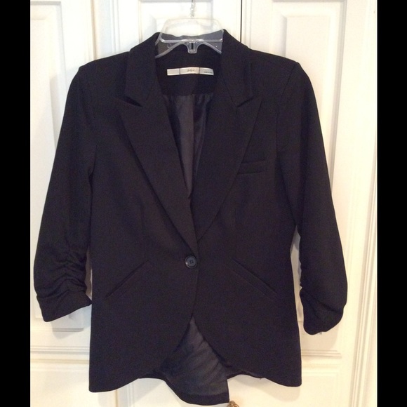 Ruched Sleeve Blazer - Picture 1 of 4