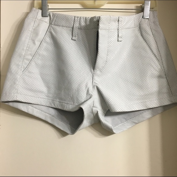 Genuine leather shorts