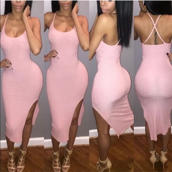 cute body dresses Amazon.com: Sexy Cutout Bodycon Dress Halter High Slit Drawstring Midi Long Club Women Dress Black : Clothing, Shoes & Jewelry