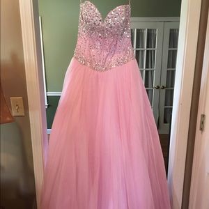 Gorgeous pink gown with crystals