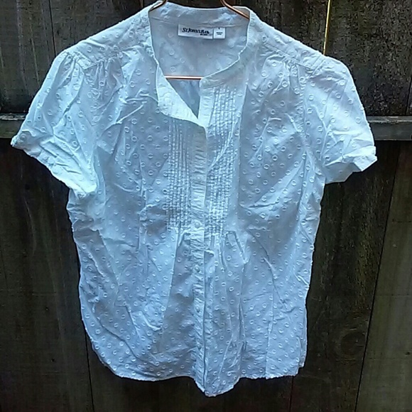 Pleated front light weight blouse