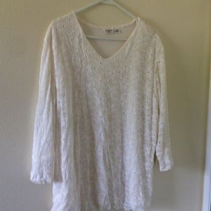 Lace shirt white