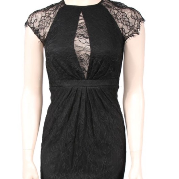 Catherine Malandrino black lace dress size 4