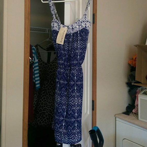 Blue and White Dress