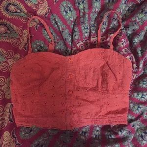 Button down crop top