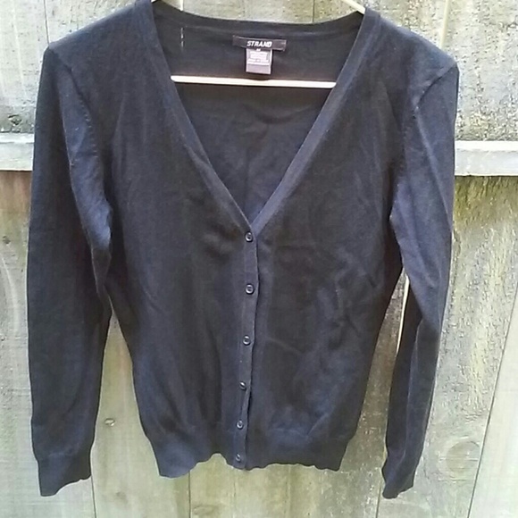 Basic black lightweight cardigan