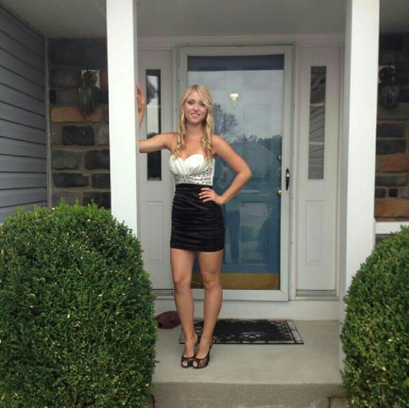 B. Darlin Embellished Strapless Mini Dress - Picture 3 of 4