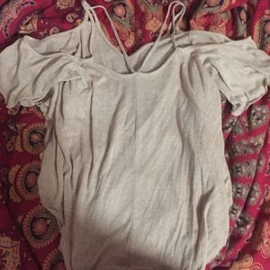 Off shoulder flowy tank