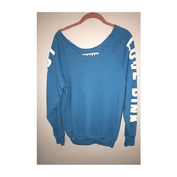 PINK blue sweater