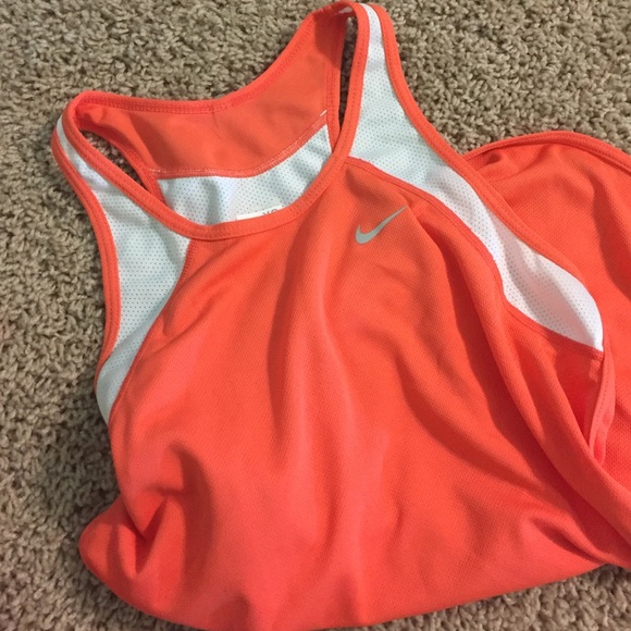 Orange nike workout athletic tank top - Picture 1 of 3