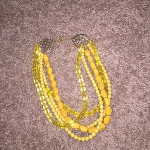 Yellow bead necklace