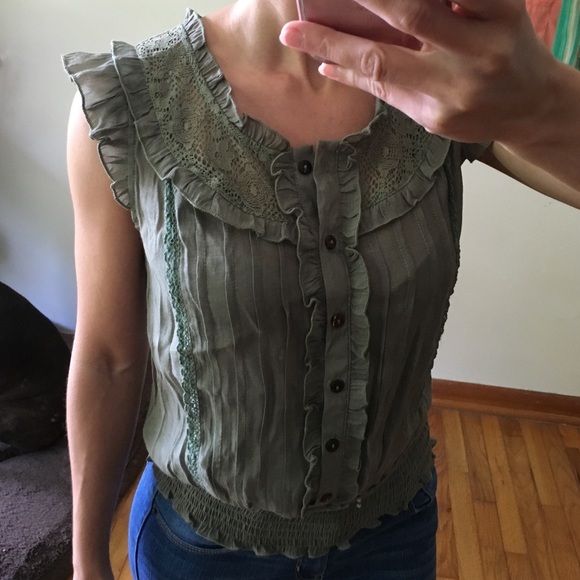 Green blouse