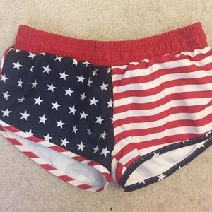 American Flag Athletic Shorts