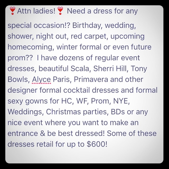 Dresses for any occasion & Homecoming: chk closet!