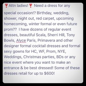 Dresses for any occasion & Homecoming: chk closet!