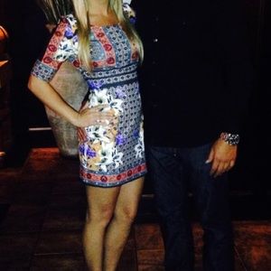 Francesca's form fitted printed dress