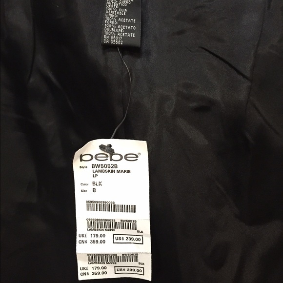 Low rise black lamb skin leather pants