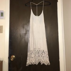 White Lace Detailed Dress