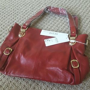 NWT Heshe Red Leather Purse