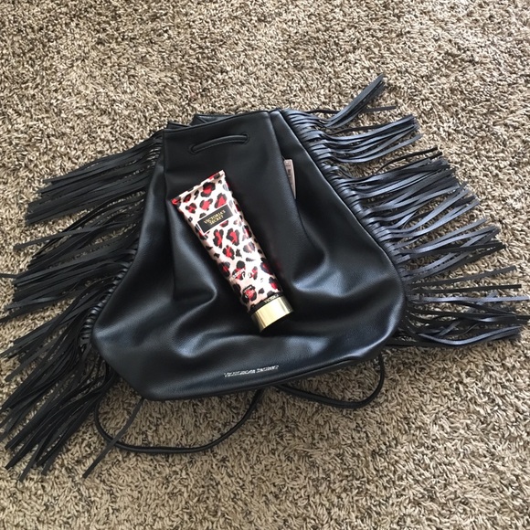 Victoria's Secret Handbags - VICTORIAS SECRET FRINGE BAG FREE LOTION INCLUDED