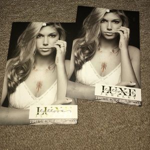 Two sets of two sheet metallic jewelry tattoos