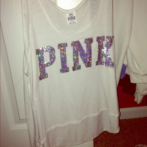 White PINK Victoria Secret tank top! - Picture 1 of 2