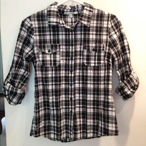 Plaid button down shirt