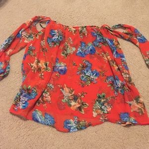 Forever 21 Sheer Off-Shoulder Top