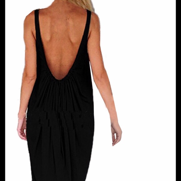 Black Summer Maxi Dress - Picture 2 of 4