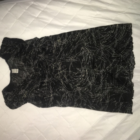 Black patterned blouse - Picture 1 of 2