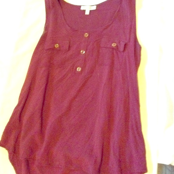 Red buttoned shirt