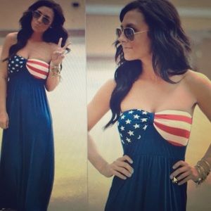 Star spangled maxi dress