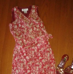 Red Floral Jones New York Dress