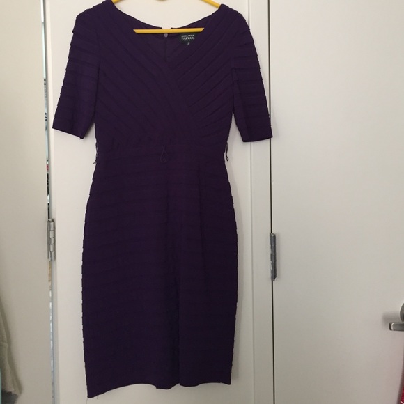 Plum colored short dress with sleeves