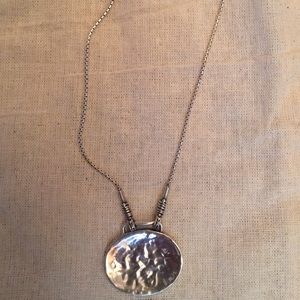 Silpada hammered oval disc necklace