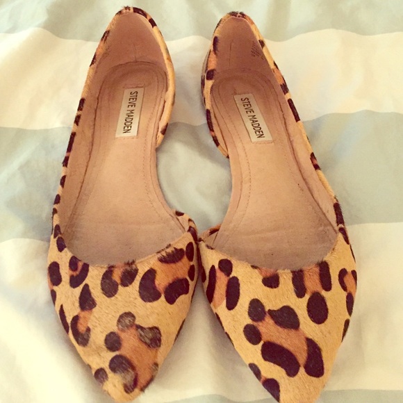 Steve Madden Calf Hair Leopard Flats size 8.5