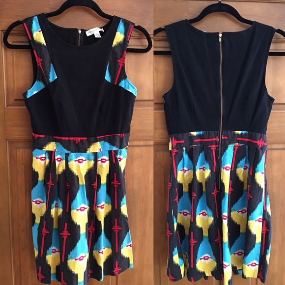 Staring At Stars | Black Color Print Dress, Size 4